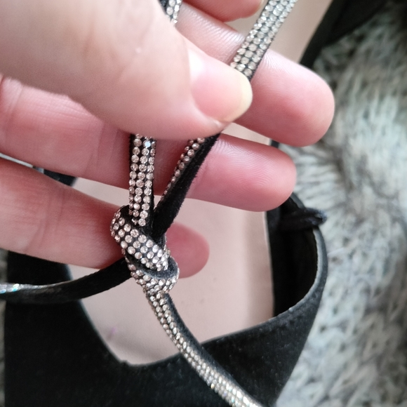 Embellished Faux Suede Pumps - Picture 3 of 16